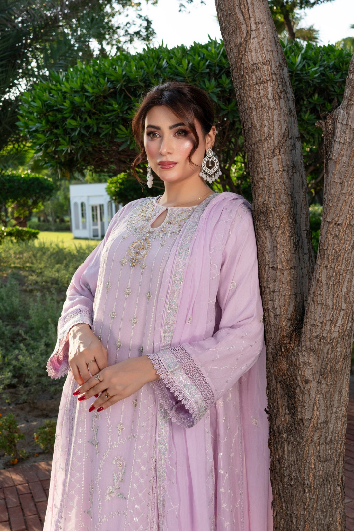 Agha Noor Luxury Gowns Rimjhim Vol-05 Ready to Wear Collection | Purple - Mirha Fashion