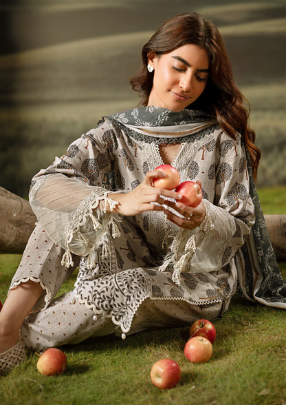Maria B. MBasic Fall 2025 Collection – 3 Piece Unstitched Suit | 03A