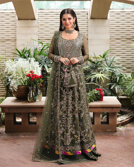 Roheenaz Aangan Chiffon Unstitched Collection 25 RUNCH250104 | Mehwar