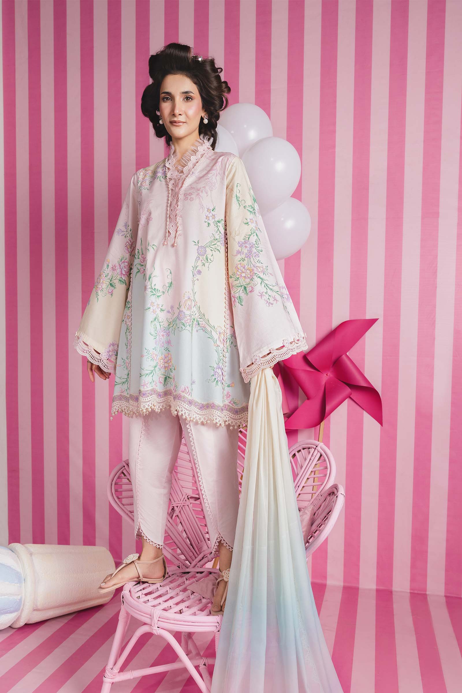 Maria B Mbasic Spring Summer Unstitched Collection | MB-CUSV13-7-B - Mirha Fashion