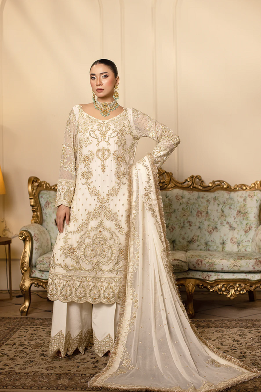 Rajkumari Formal By Sidra Aleem 3 PCS Unstitched 25 | Luminara 08