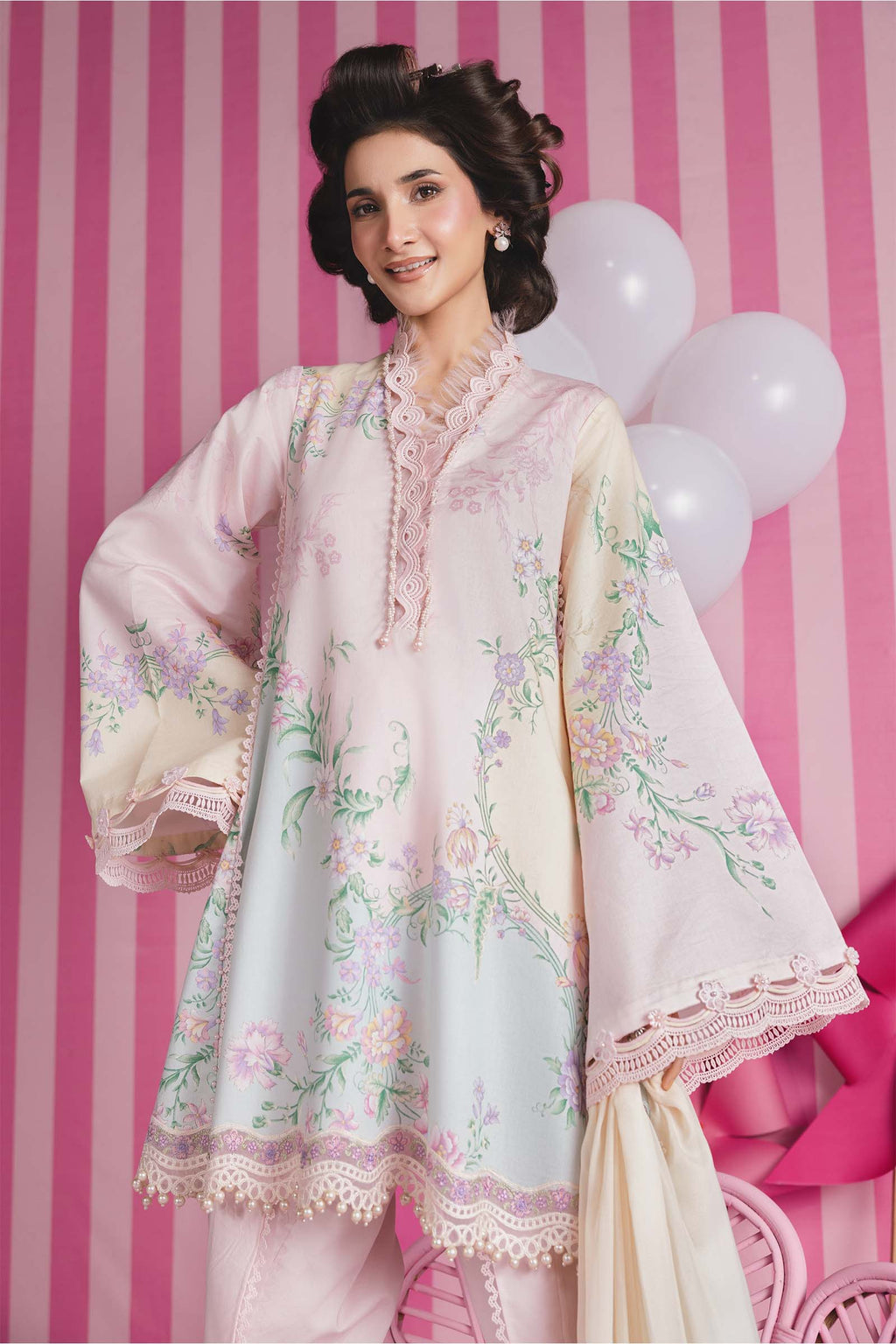 Maria B Mbasic Spring Summer Unstitched Collection | MB-CUSV13-7-B - Mirha Fashion