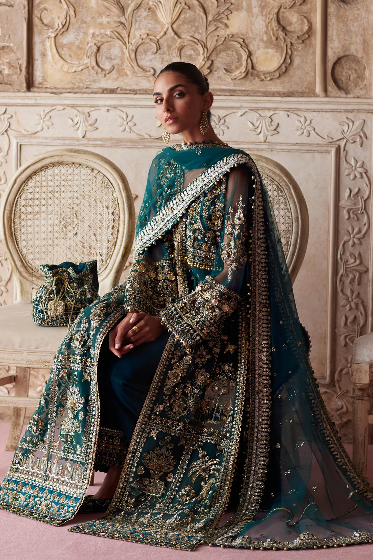 Zaha Gossamer Wedding Festive 2025 3 PCS Unstitched Collection | AYLIN-E-JADE ZC 25-05