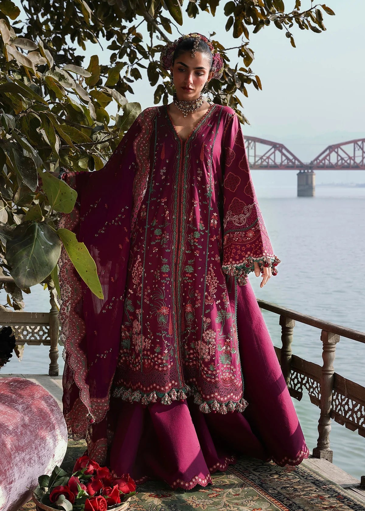 Hussain Rehar Kalabagh Luxury Lawn Unstitched Collection 2026 | D#83 ANJAS - Mirha Fashion