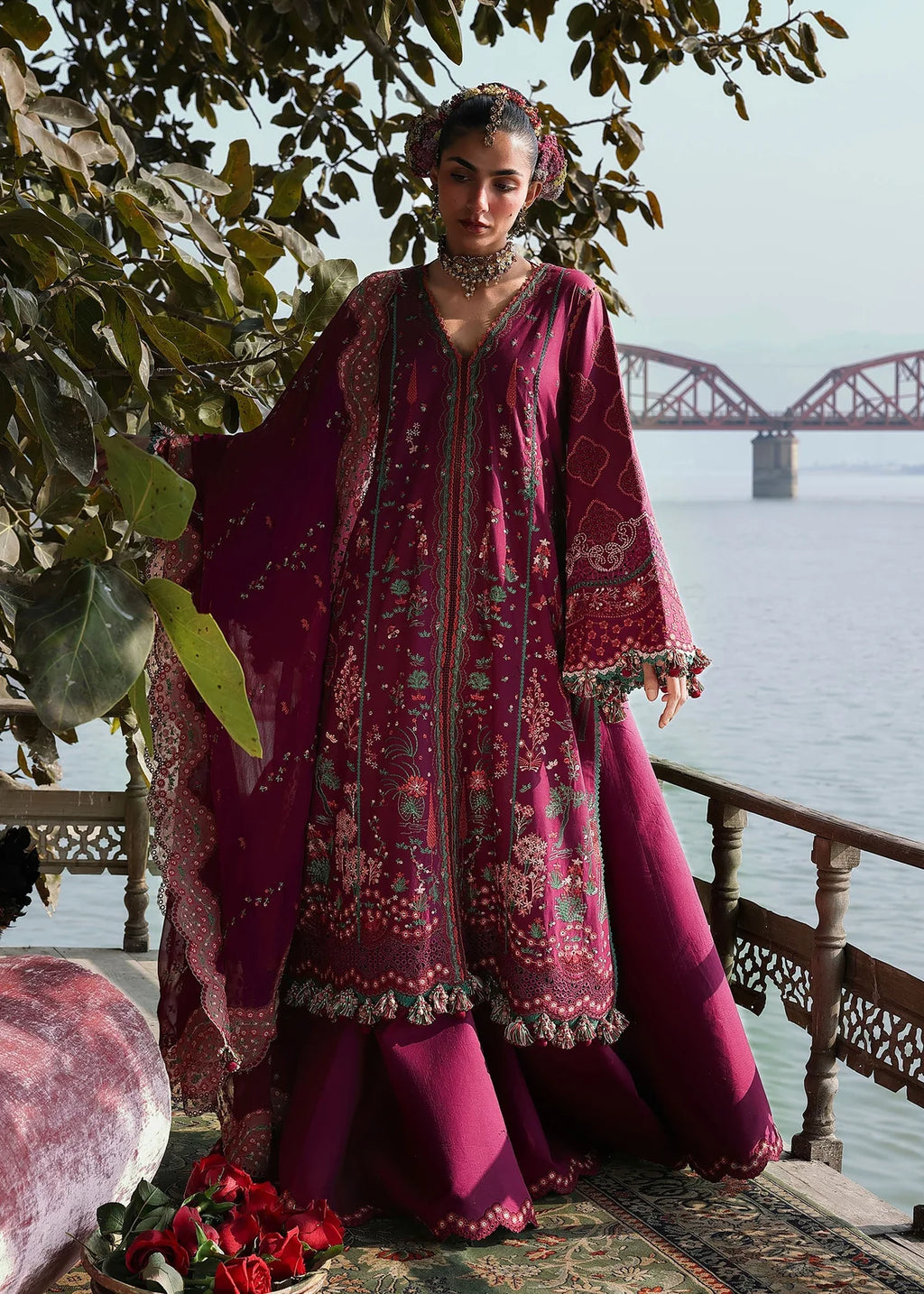 Hussain Rehar Kalabagh Luxury Lawn Unstitched Collection 2026 | D#83 ANJAS - Mirha Fashion