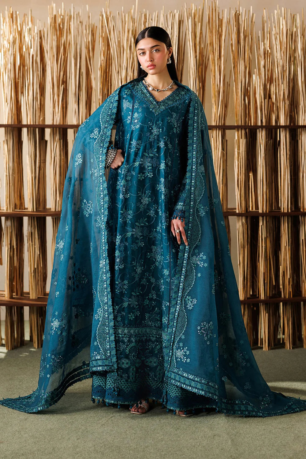 Baroque Eid Luxury Lawn Unstitched Collection 2026 | EL26-D04 - Mirha Fashion