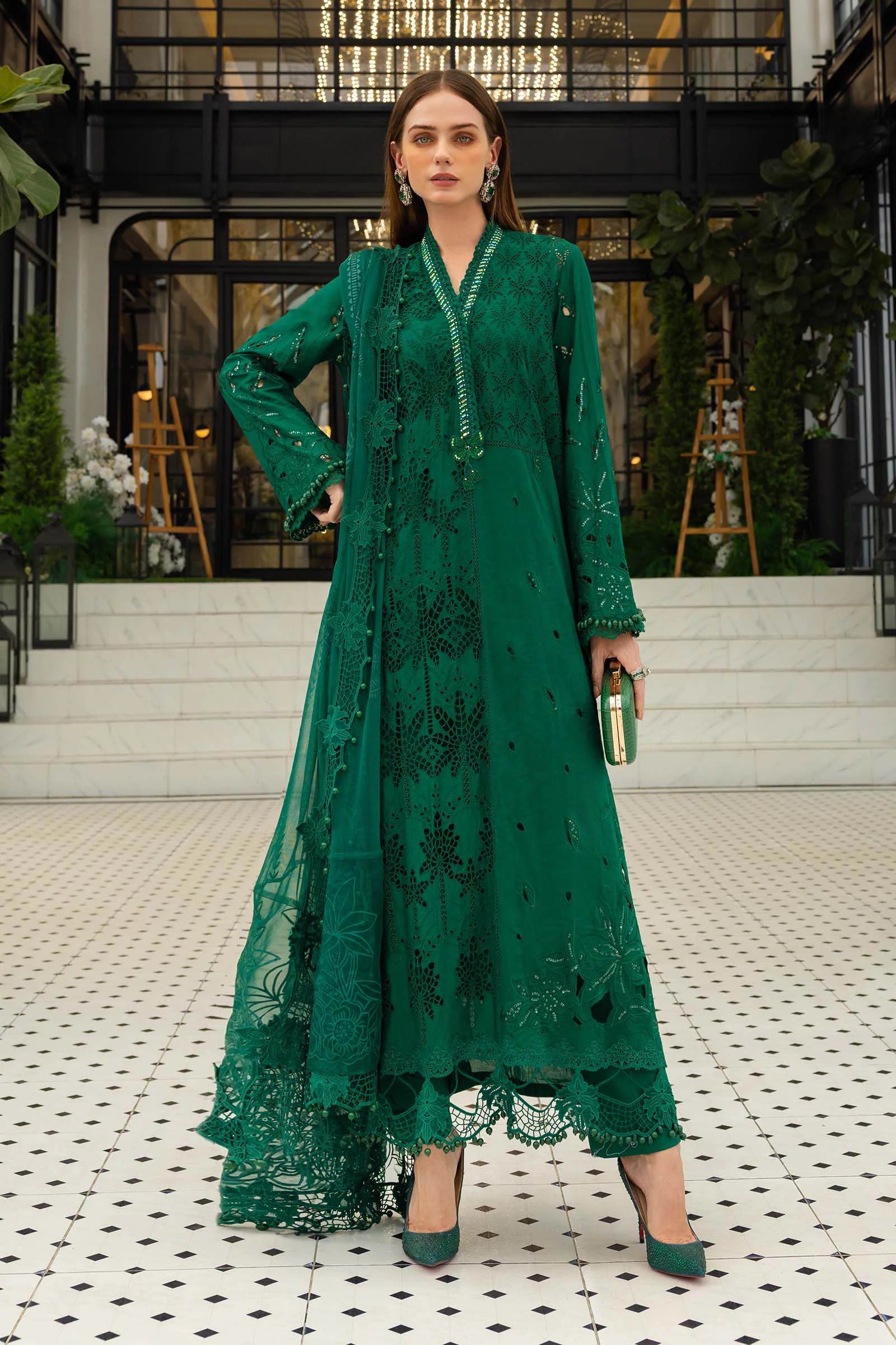Maria B Luxury Lawn Eid Vol-26 Unstitched Collection 2026 | D04 - Mirha Fashion