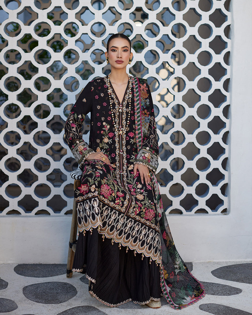 Faiza Saqlain Liliana Luxury Lawn 2024 | Merle - Mirha Fashion