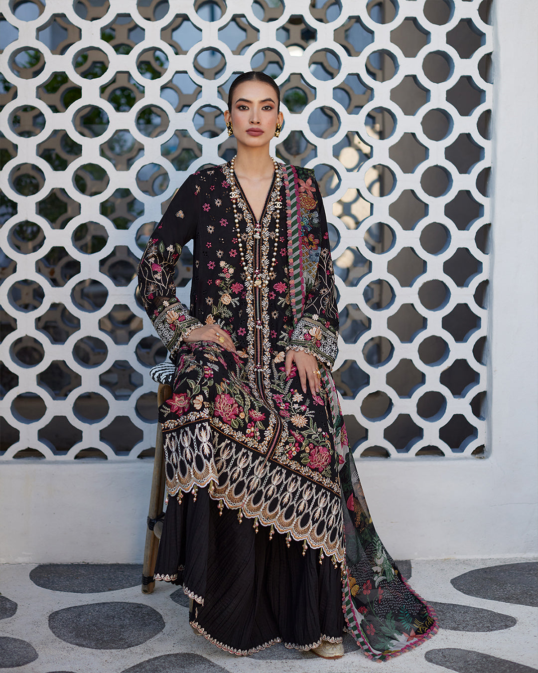 Faiza Saqlain Liliana Luxury Lawn 2024 | Merle - Mirha Fashion
