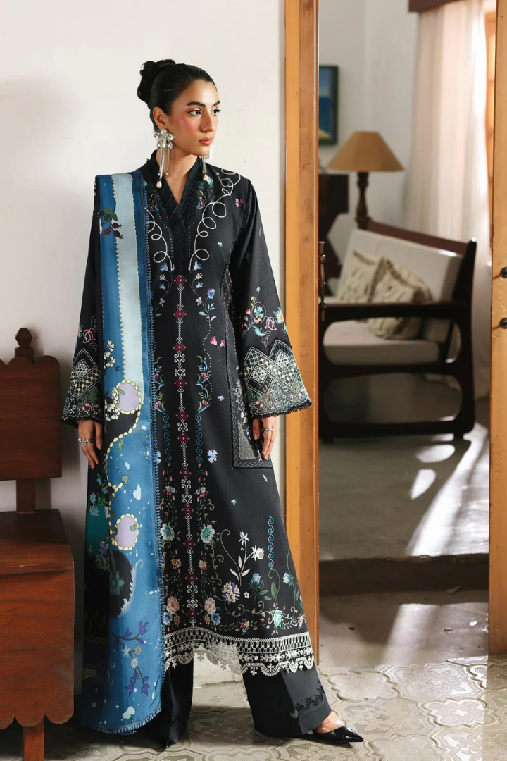 Qalamkar Qprints Winter 3PCS Unstitched Collection 2025 QW 06 B | Skye