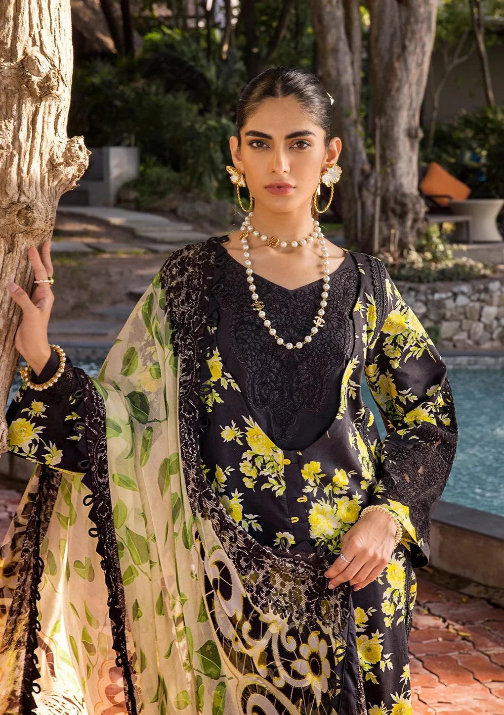 Elaf Signature Embroidered Lawn Collection  2024 | Eclipsed Dream | 6A