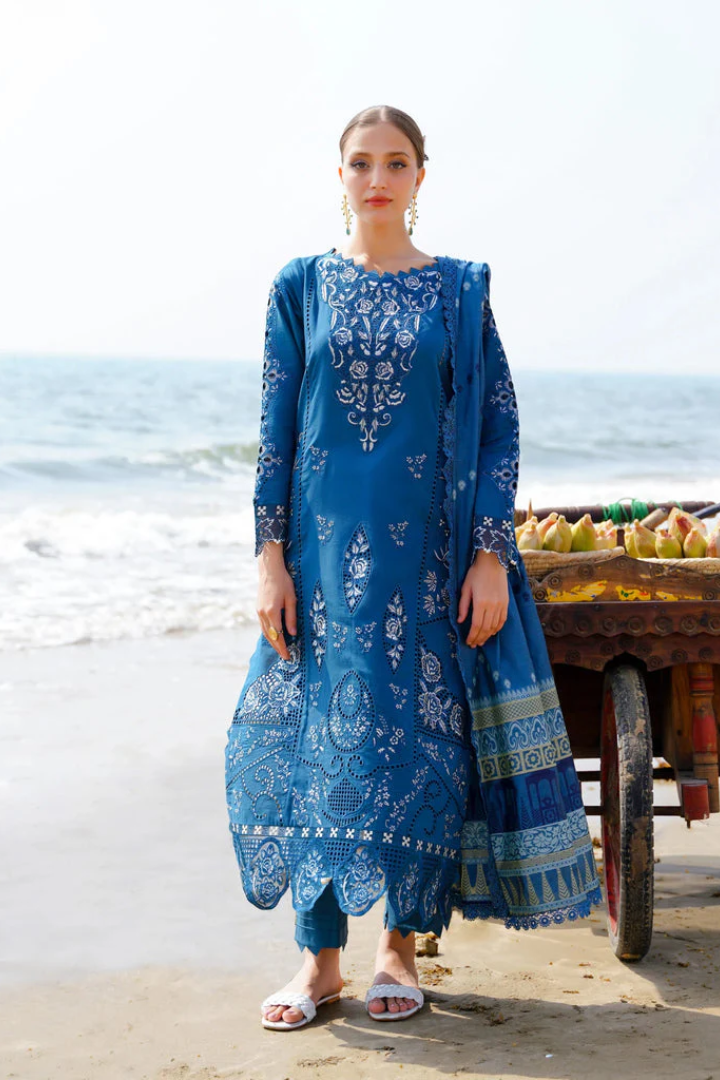 Aabyaan Saagar Luxury Festive Lawn Collection 2024 | Zeena - Mirha Fashion