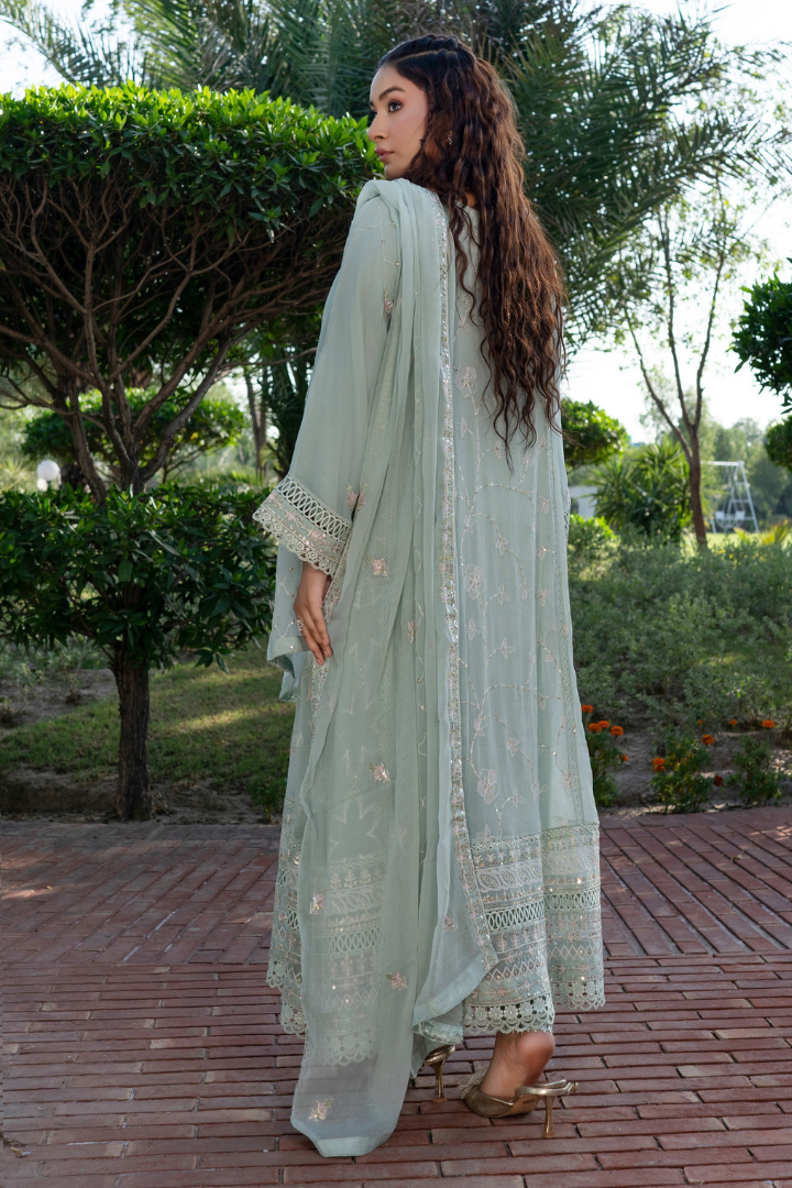 Agha Noor Luxury Gowns Rimjhim Vol-05 Ready to Wear Collection | Light Green - Mirha Fashion