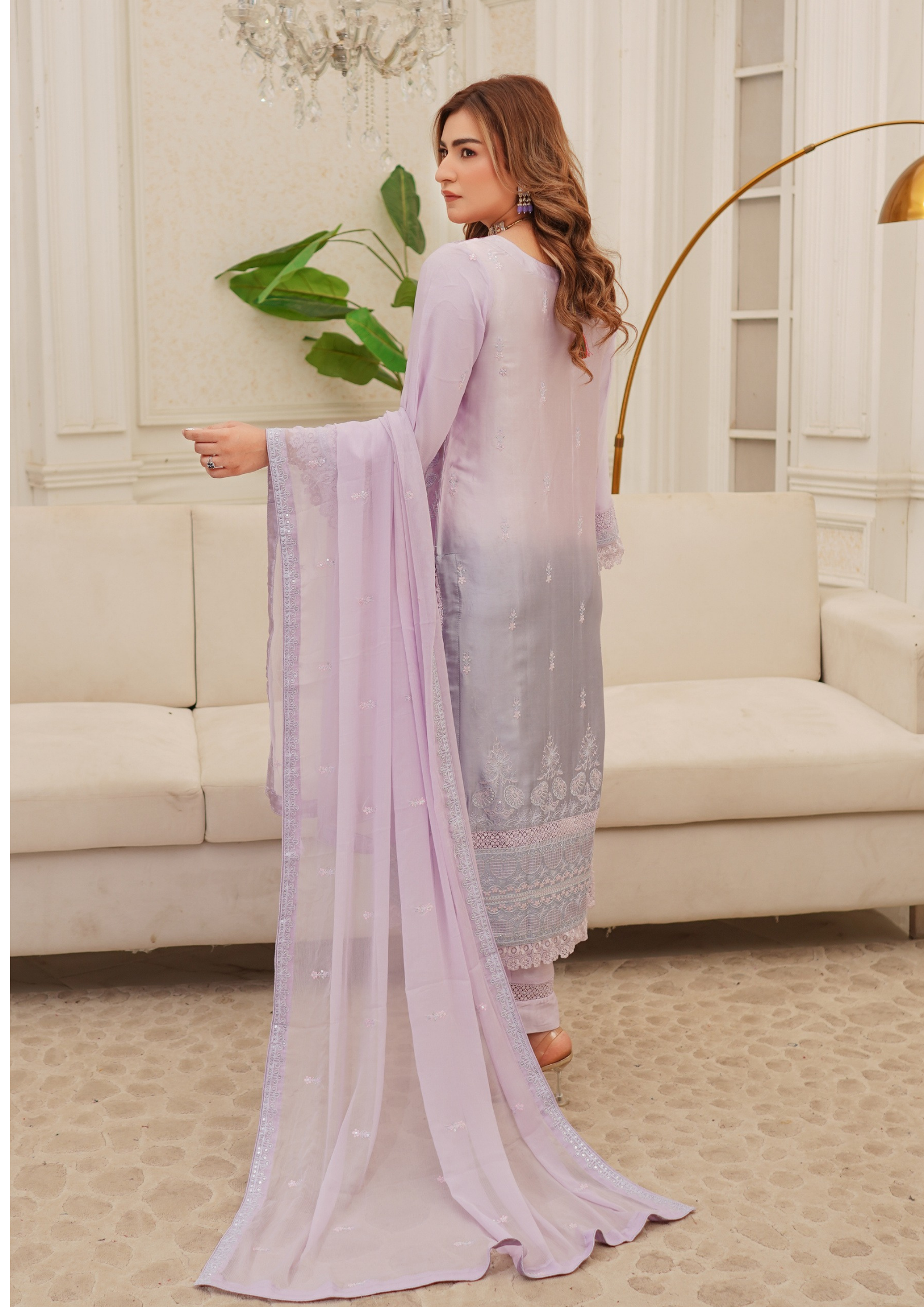 Agha Noor Silk Ready to Wear Collection Nov-2025 | Light Purple