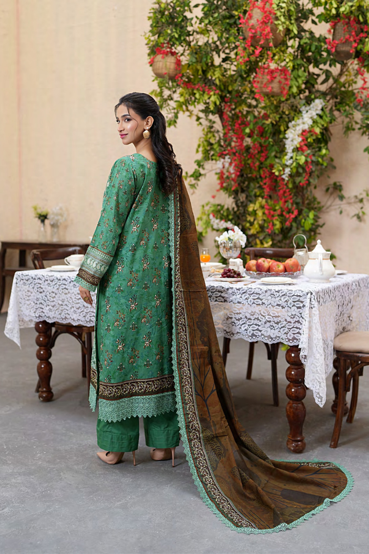 Shaanse Khuwab Vol-2 Ready To Wear Emb Cotton Collection 2026 | Green Small - Mirha Fashion