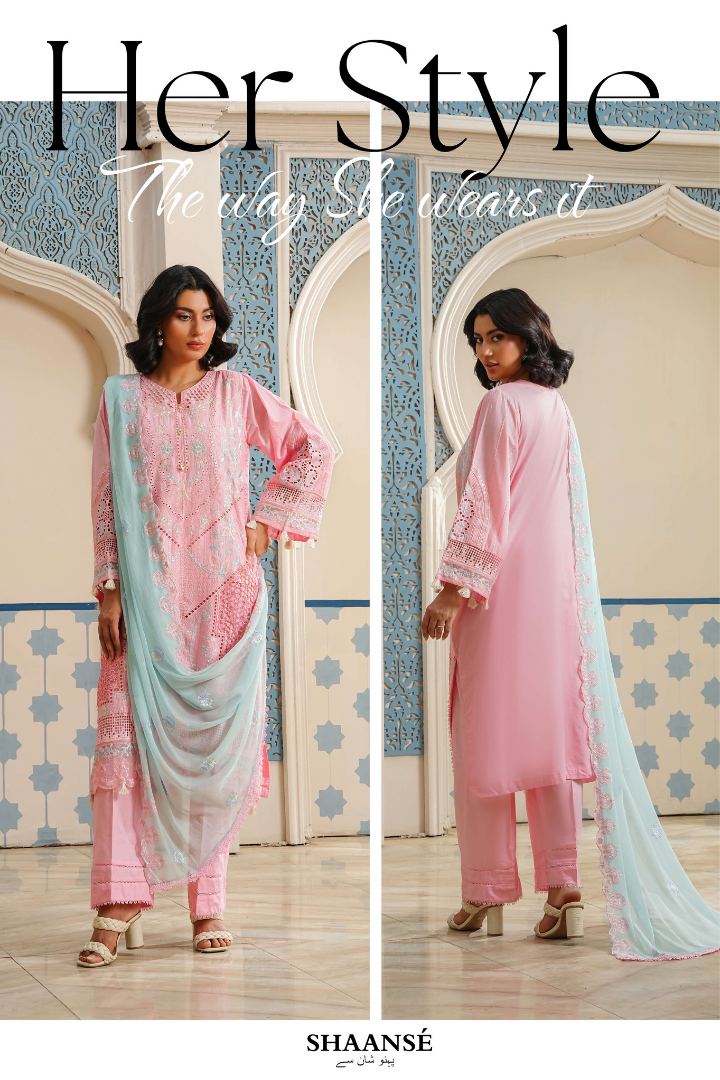 Shaanse Luxury Cotton Lumiere Drop-1 Ready to Wear Collection 2026 | Pink