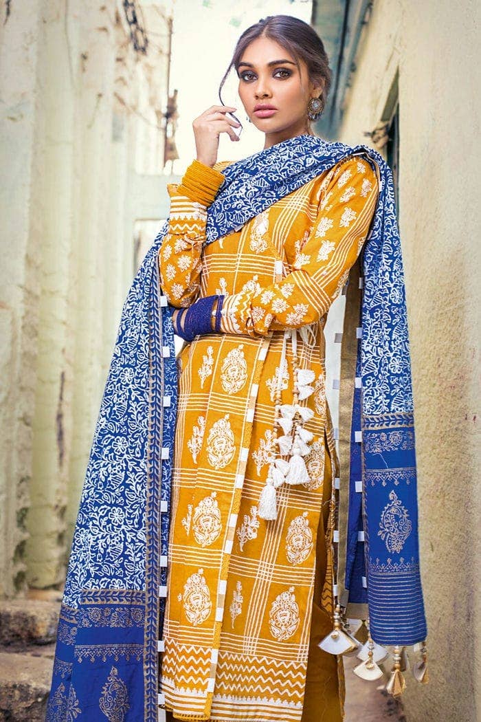Gul Ahmed Printed Stitched Lawn 3Pcs Suit | CL-746