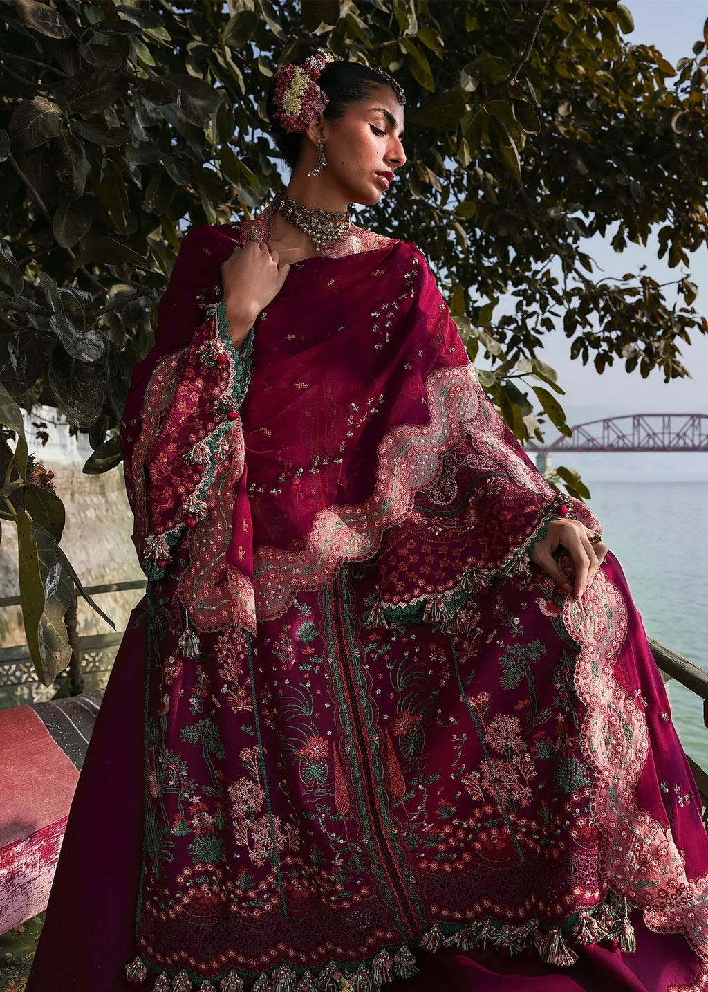 Hussain Rehar Kalabagh Luxury Lawn Unstitched Collection 2026 | D#83 ANJAS - Mirha Fashion