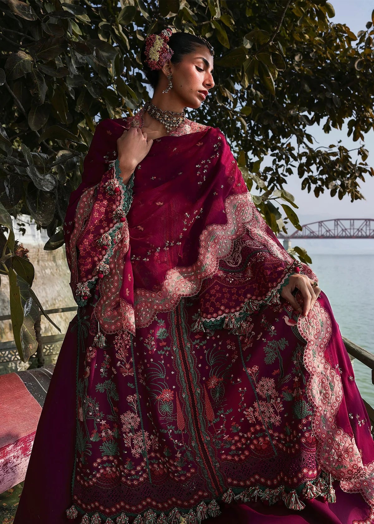 Hussain Rehar Kalabagh Luxury Lawn Unstitched Collection 2026 | D#83 ANJAS - Mirha Fashion