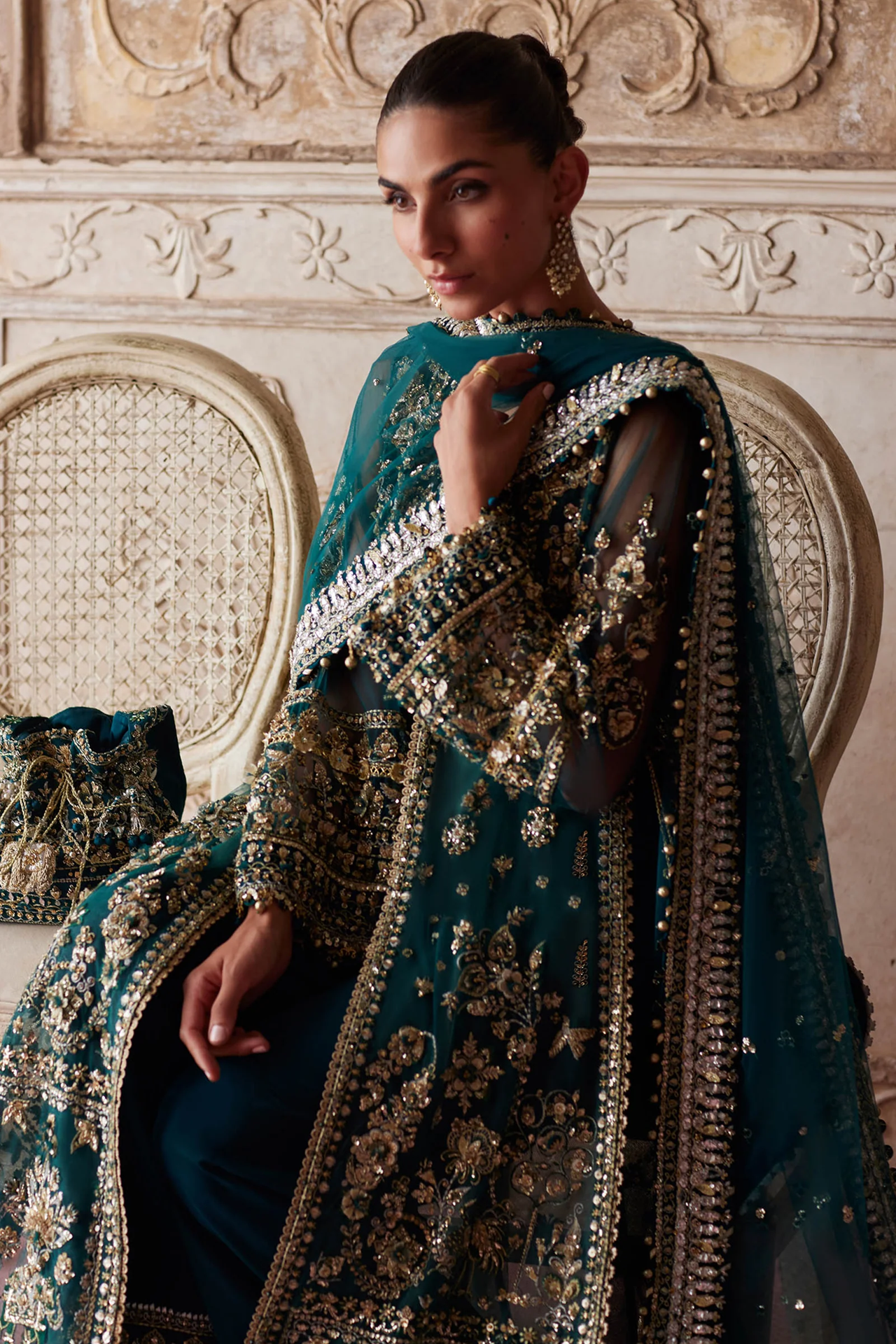 Zaha Gossamer Wedding Festive 2025 3 PCS Unstitched Collection | AYLIN-E-JADE ZC 25-05
