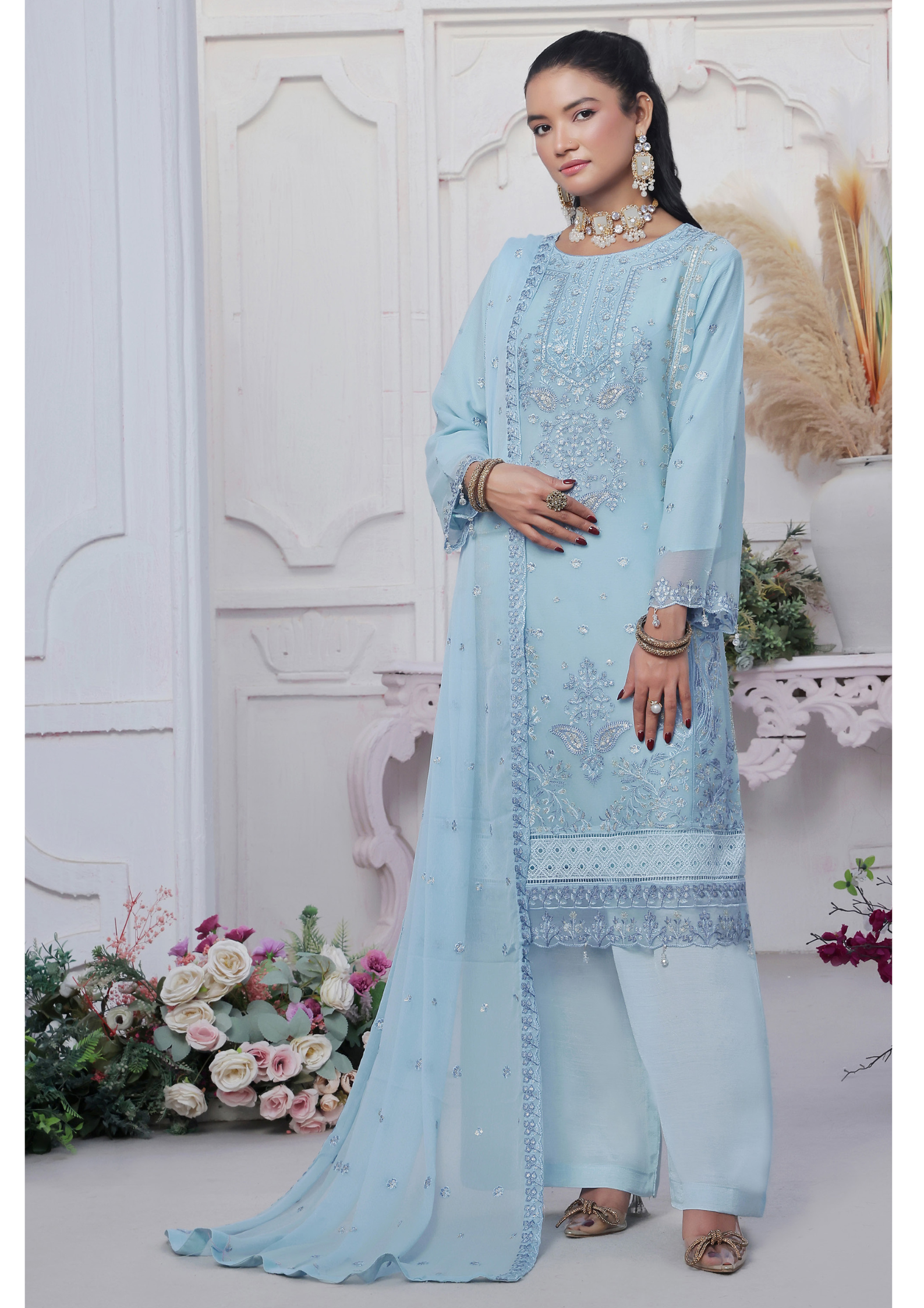 Soghat Creation chiffon  | Florum Design 02