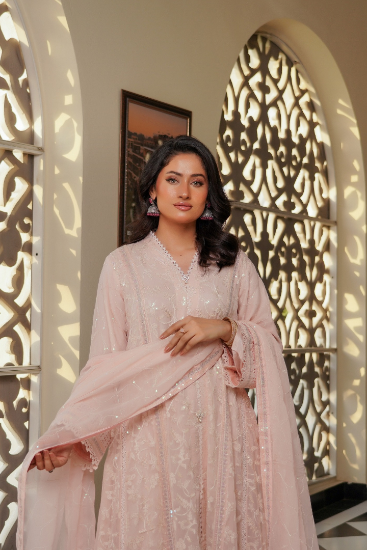 Agha Noor Luxury Gowns Afsanay Ready to Wear Collection | Light Pink