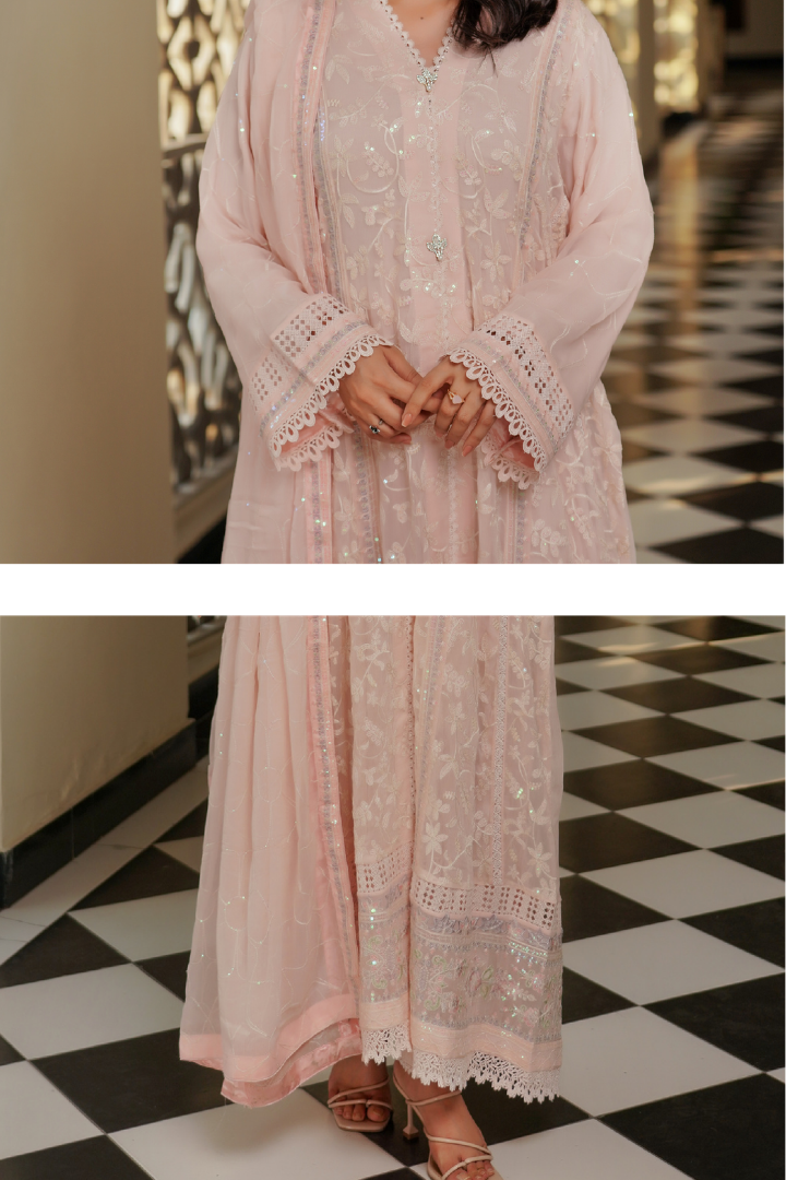 Agha Noor Luxury Gowns Afsanay Ready to Wear Collection | Light Pink