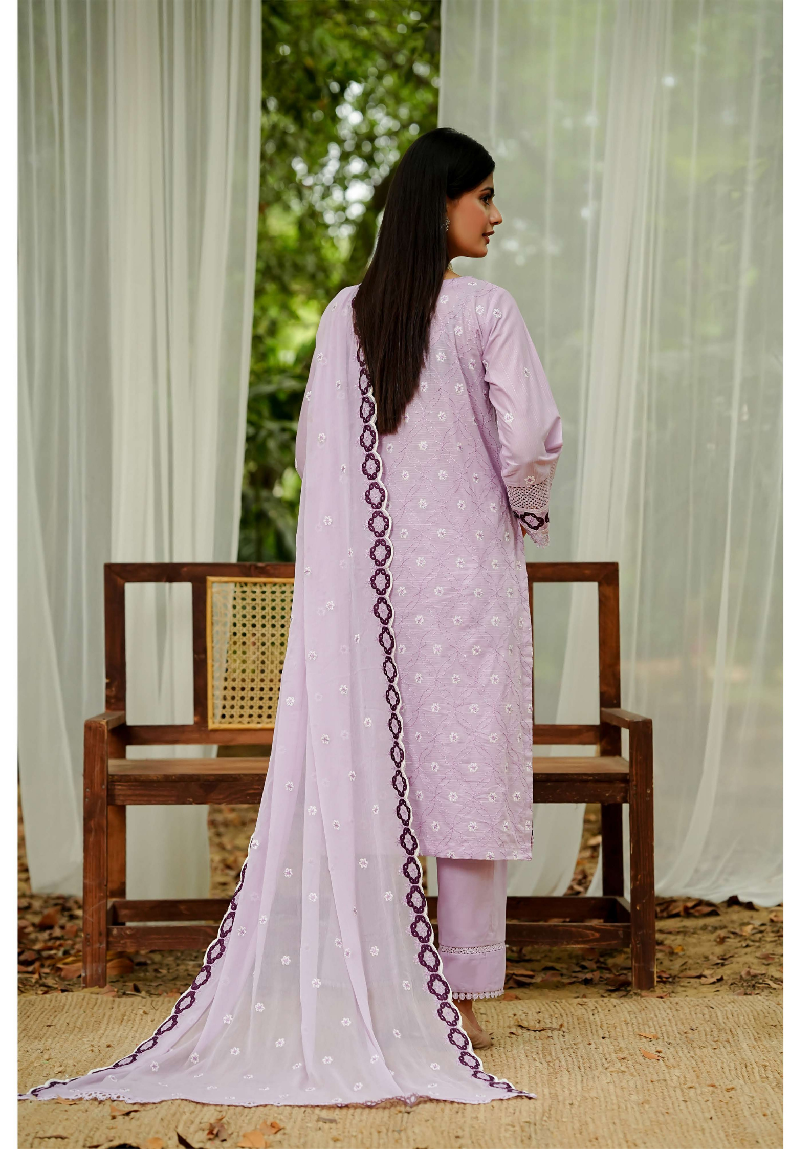 Agha Noor Cotton Ready To Wear Collection Ronak 2025 | Lavender