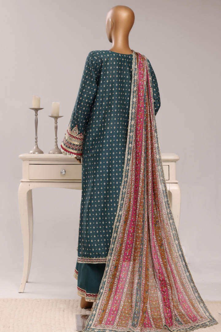 Sadabahar Regal Festive Emb Lawn Vol-3 Ready to Wear Collection | Green