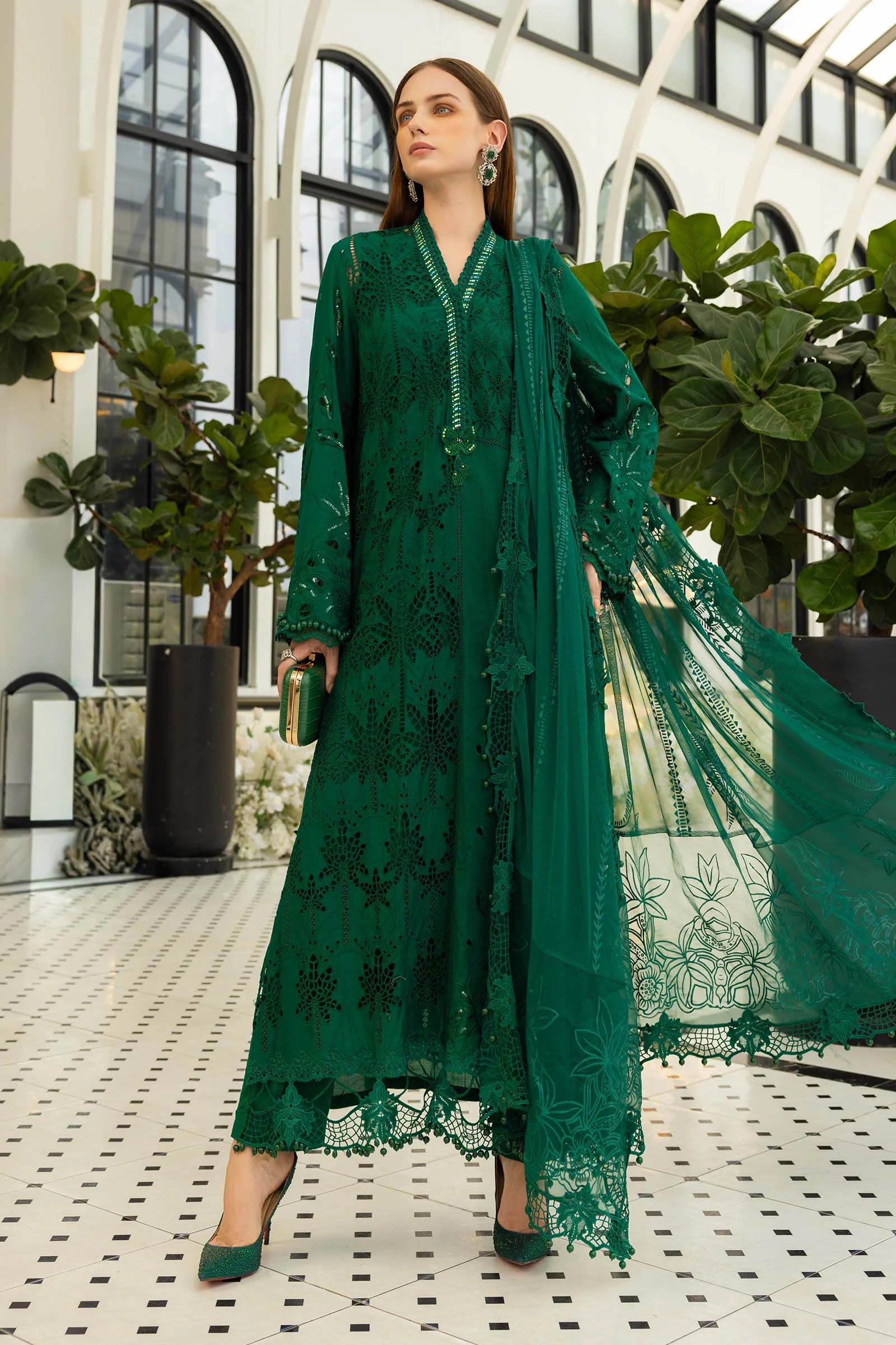 Maria B Luxury Lawn Eid Vol-26 Unstitched Collection 2026 | D04 - Mirha Fashion