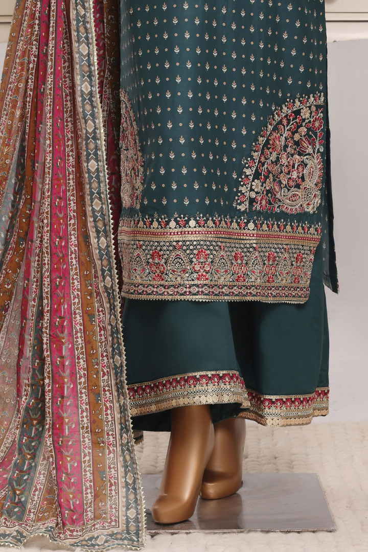 Sadabahar Regal Festive Emb Lawn Vol-3 Ready to Wear Collection | Green