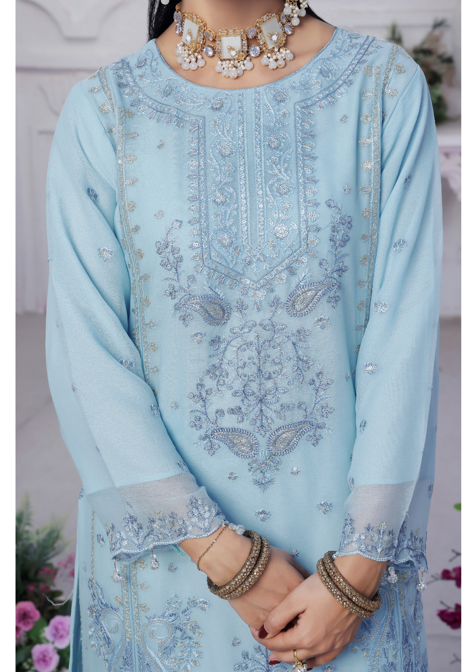 Soghat Creation chiffon  | Florum Design 02