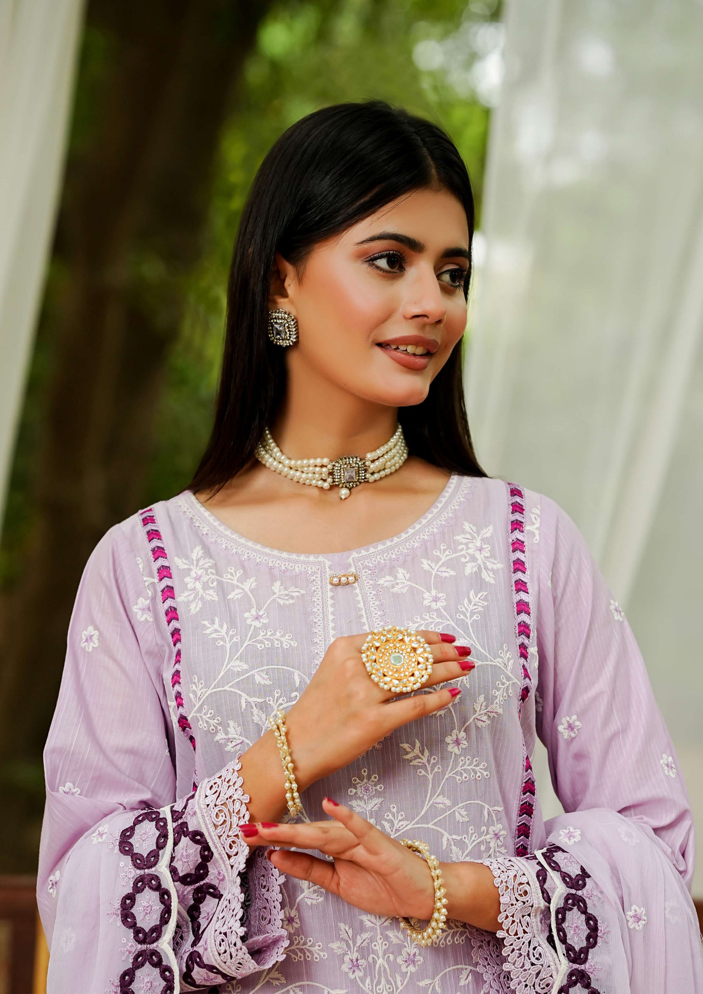 Agha Noor Cotton Ready To Wear Collection Ronak 2025 | Lavender