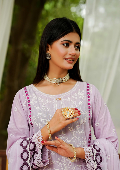 Agha Noor Cotton Ready To Wear Collection Ronak 2025 | Lavender