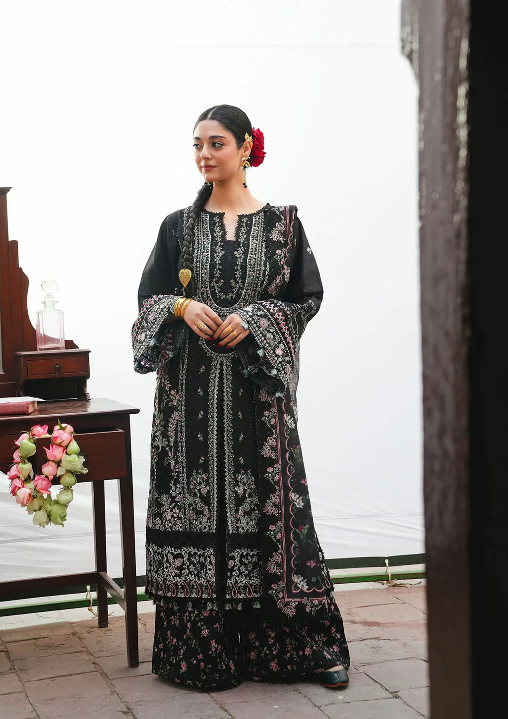 KAHF Ek Fasana Luxury Lawn Unstitched Collection 2026 | KLB-3B SIYAARA - Mirha Fashion
