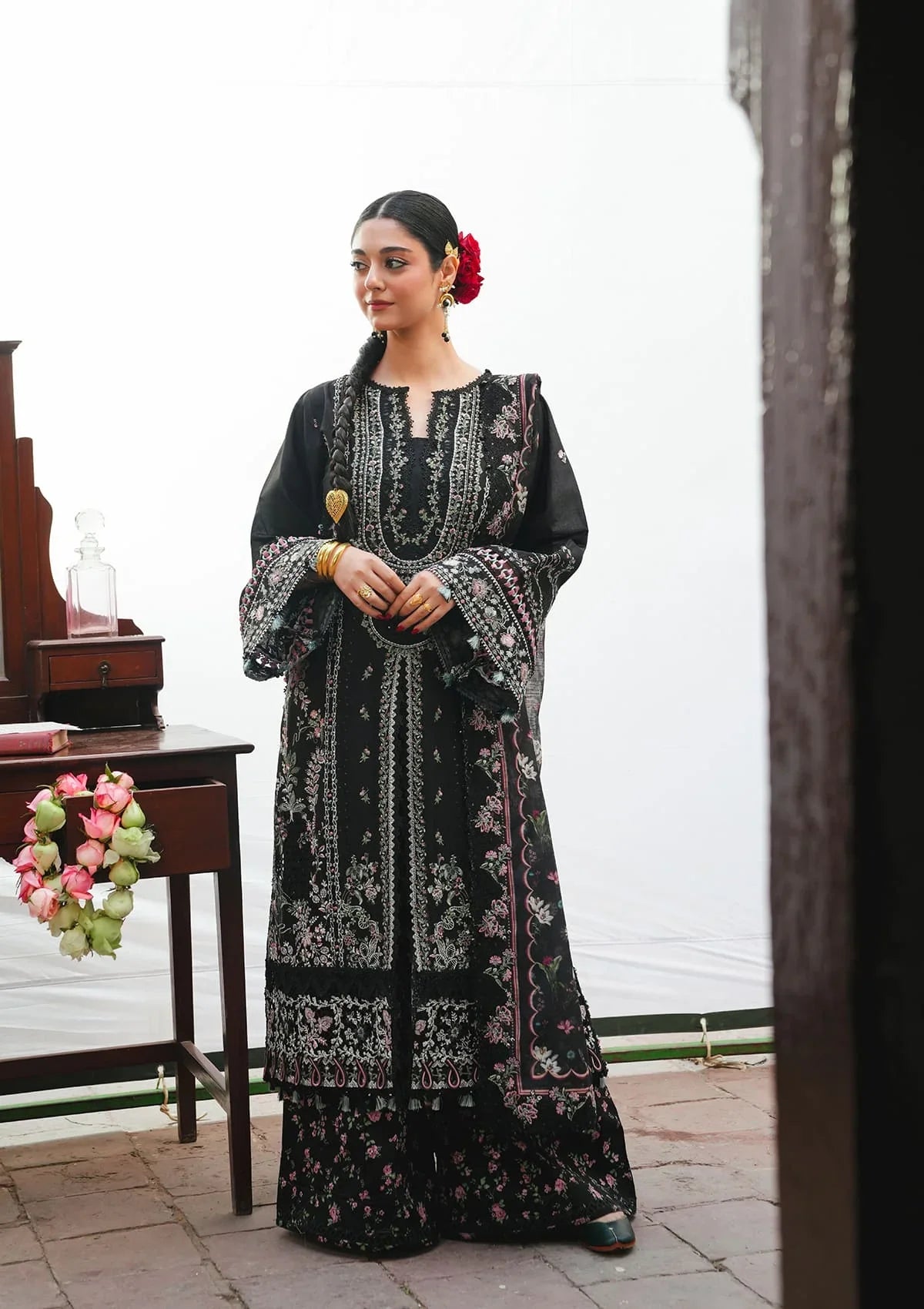 KAHF Ek Fasana Luxury Lawn Unstitched Collection 2026 | KLB-3B SIYAARA - Mirha Fashion
