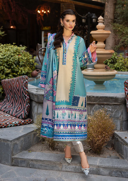 Mushq Hemline Nirvana Printed Silk Unstitched Collection | Seraphic Dust