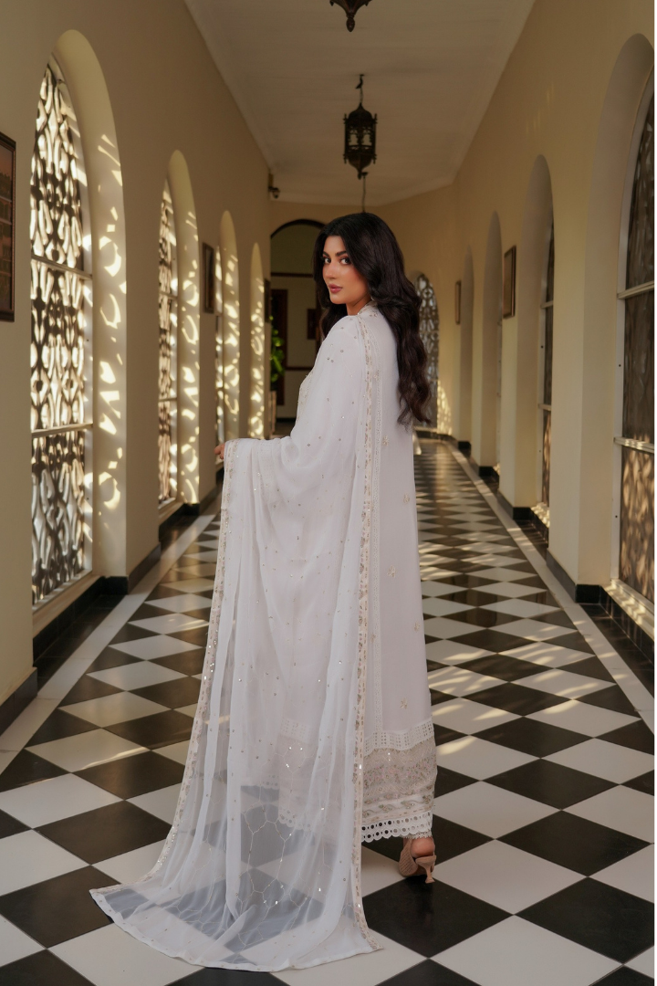 Agha Noor Luxury Gowns Afsanay Ready to Wear Collection | White