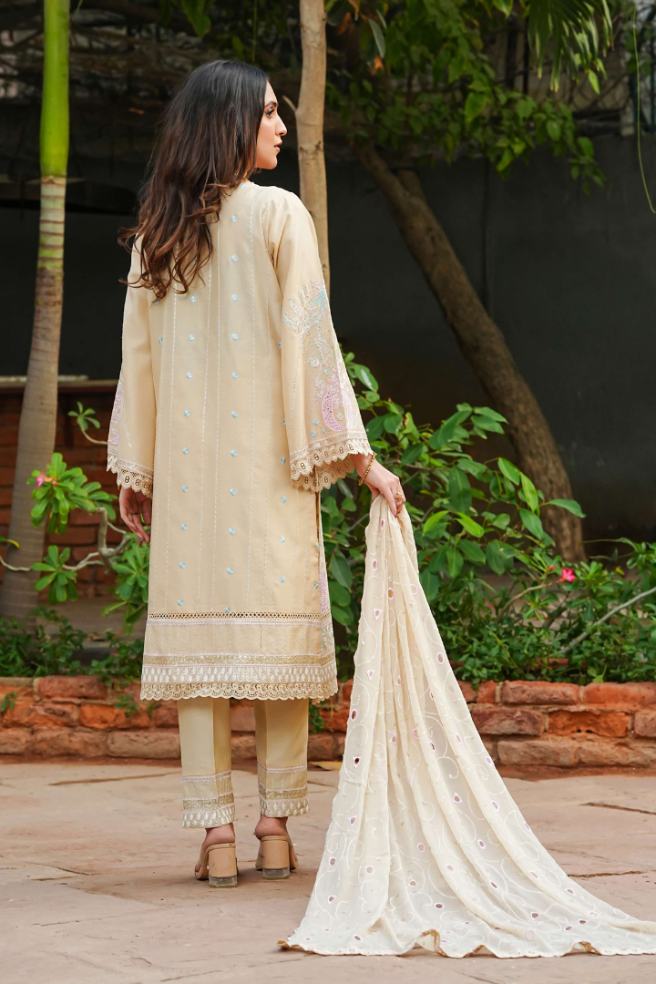 Shaanse Cyra Cotton Silk 3PCS Ready to Wear Collection Dec-2025 | Skin