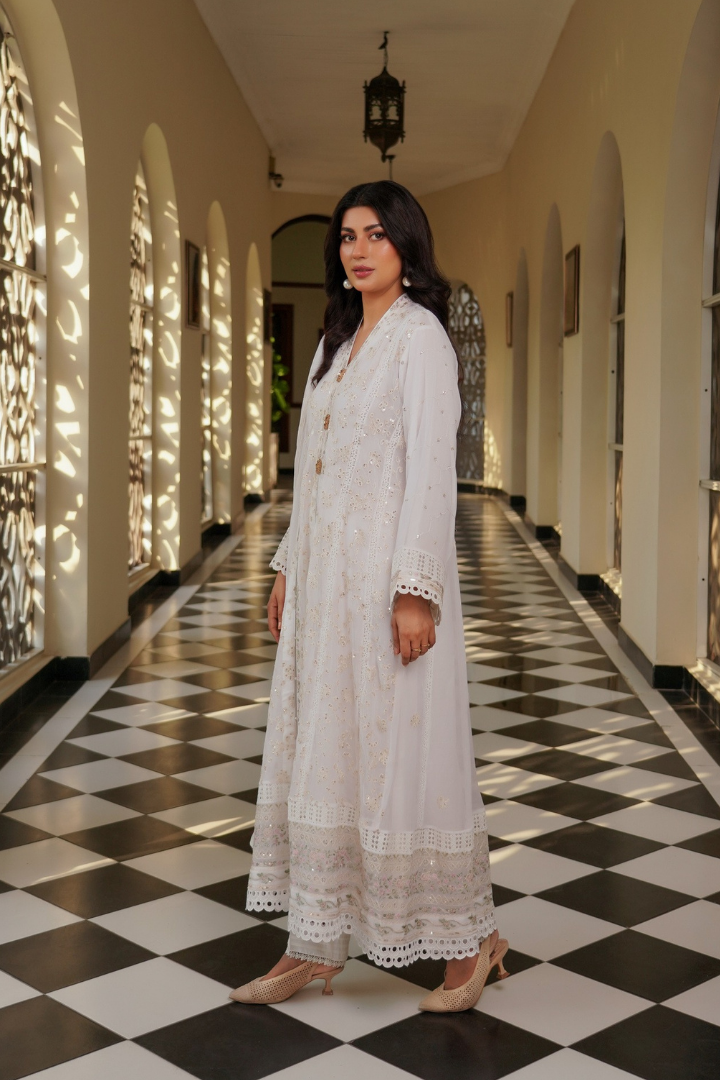 Agha Noor Luxury Gowns Afsanay Ready to Wear Collection | White