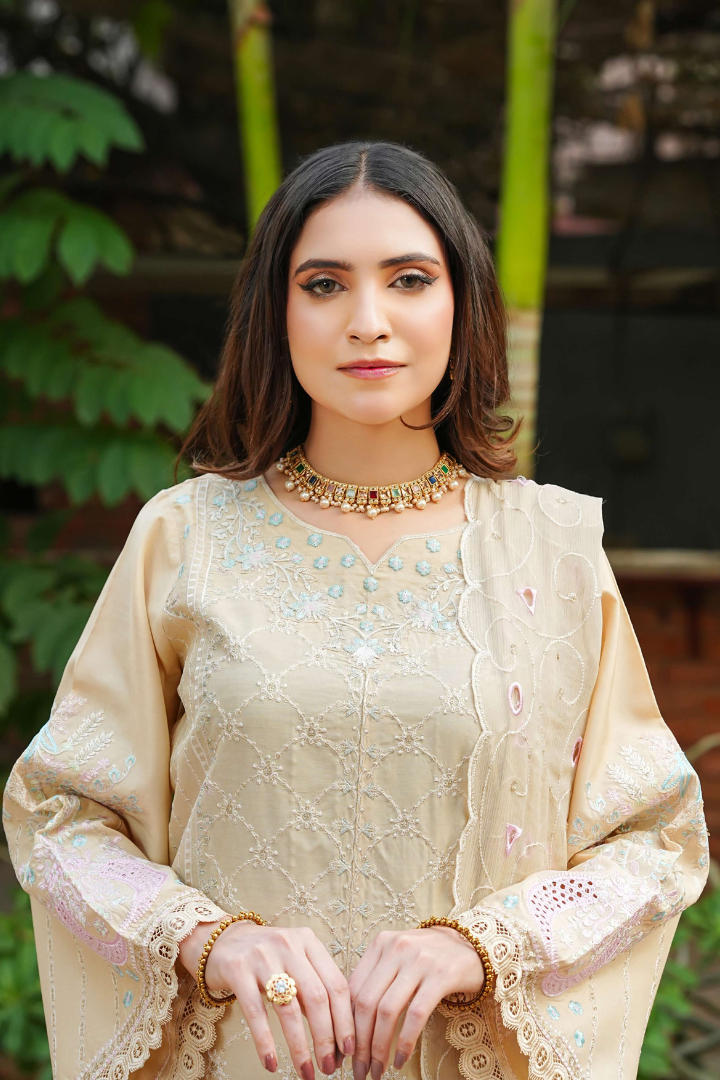 Shaanse Cyra Cotton Silk 3PCS Ready to Wear Collection Dec-2025 | Skin