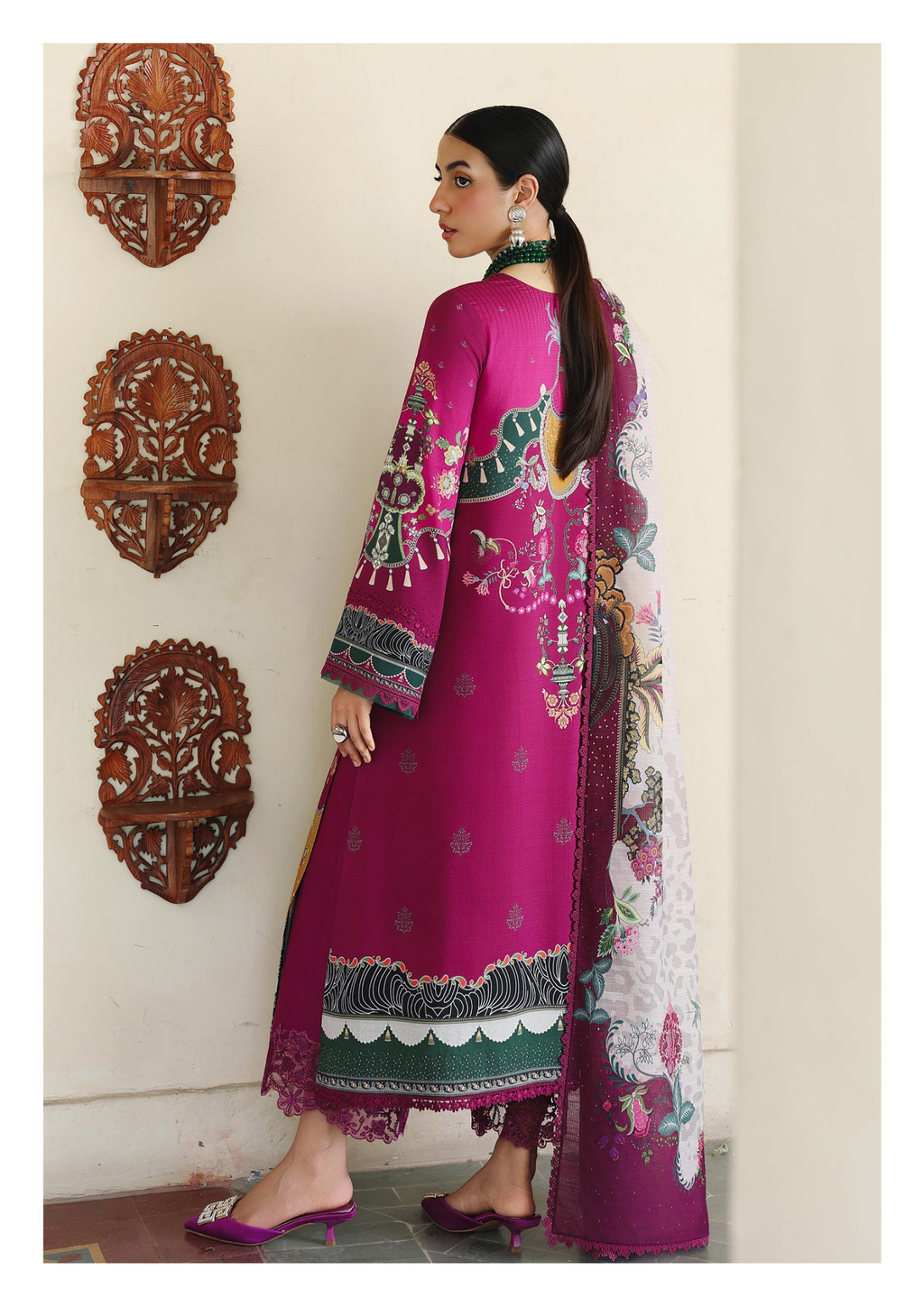 Qalamkar Qprints Winter 3PCS Unstitched Collection 2025 QW 04 B | Lacey - Mirha Fashion