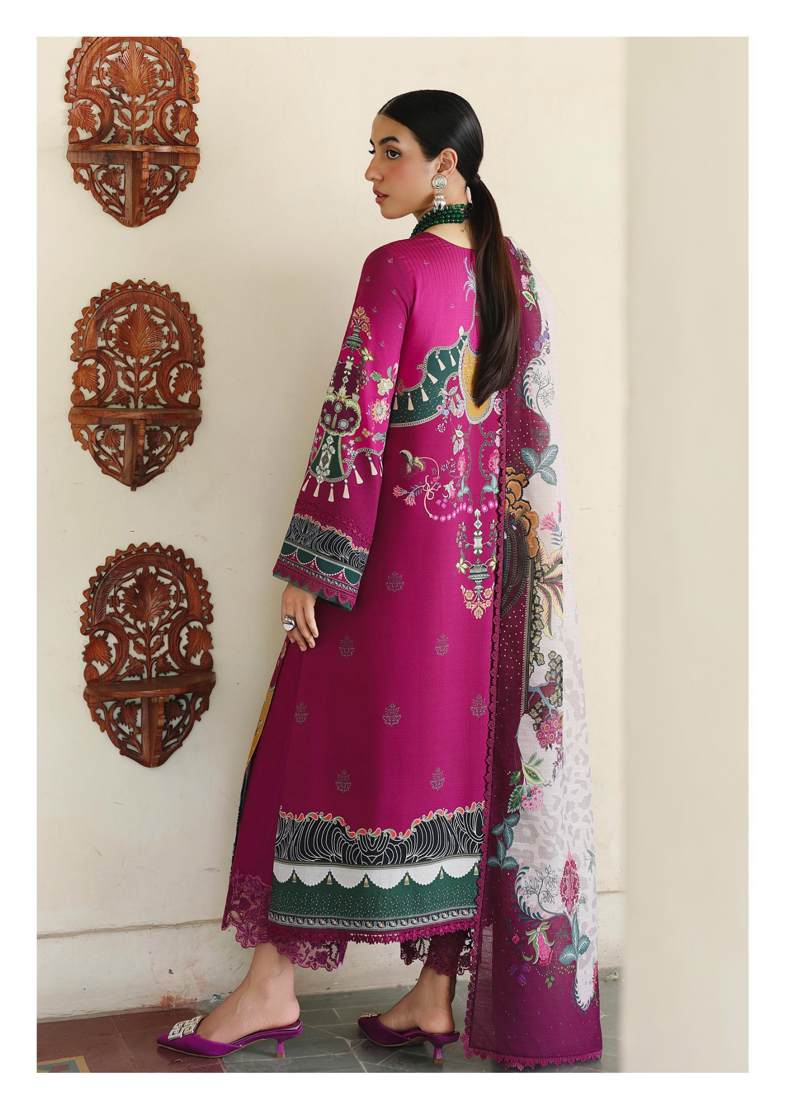 Qalamkar Qprints Winter 3PCS Unstitched Collection 2025 QW 04 B | Lacey