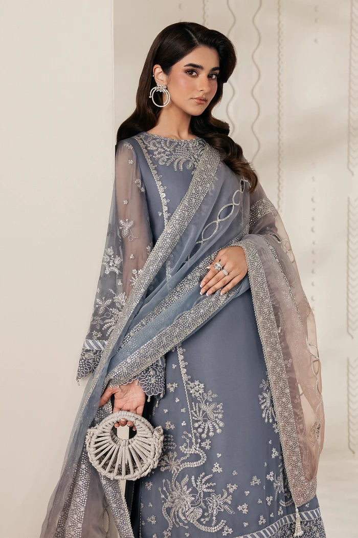 Zarif Bayaan Luxury Chiffon Unstitched Collection | D05 NILMAH