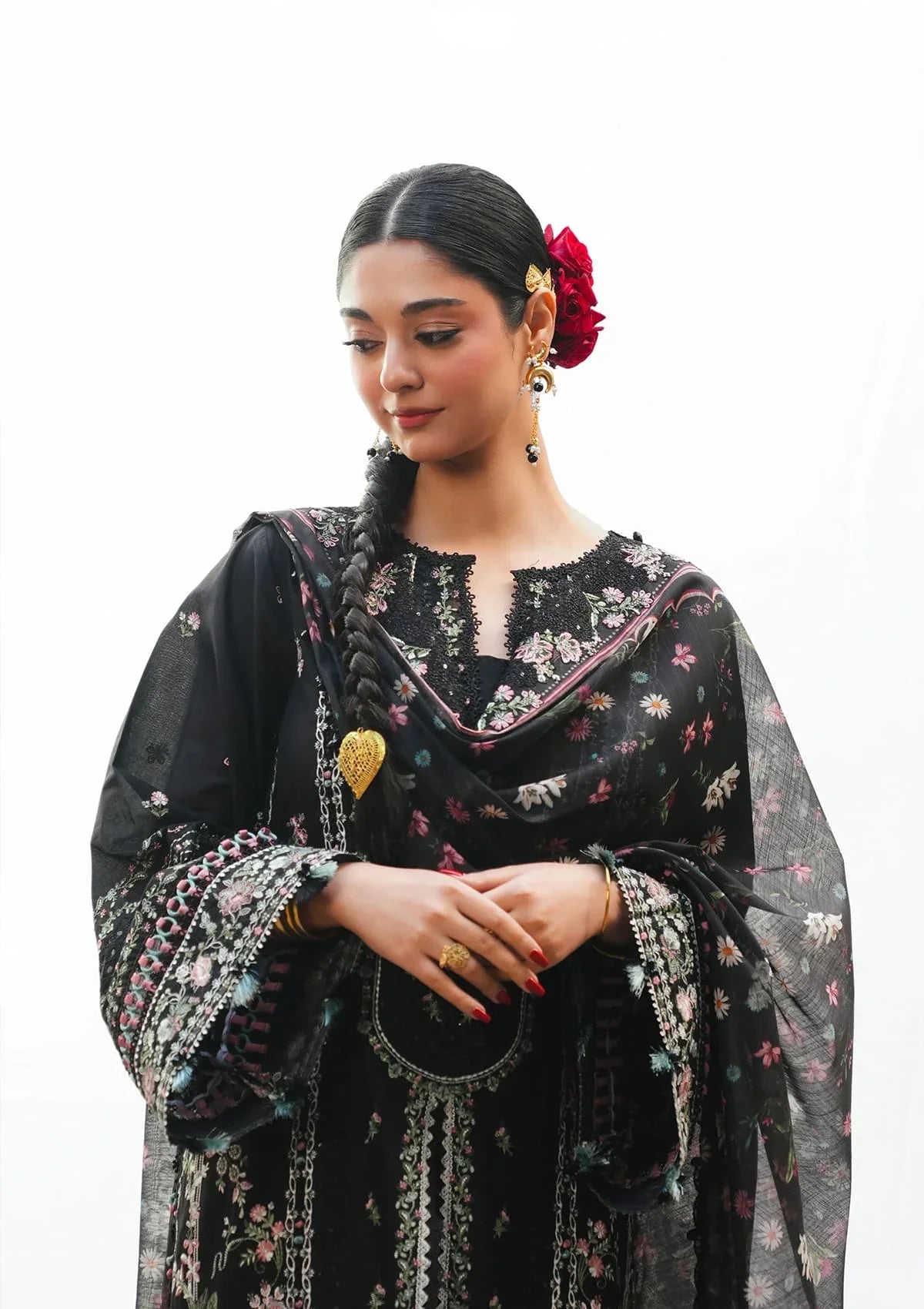 KAHF Ek Fasana Luxury Lawn Unstitched Collection 2026 | KLB-3B SIYAARA - Mirha Fashion