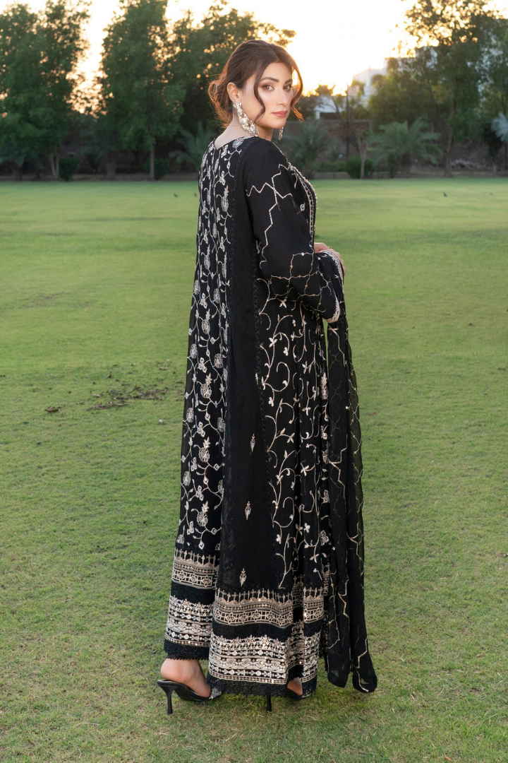 Agha Noor Luxury Gowns Rimjhim Vol-05 Ready to Wear Collection | Black - Mirha Fashion