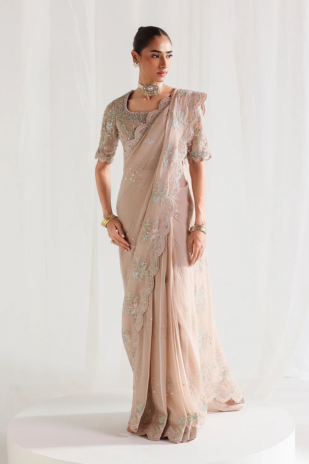 Qalamkar Luxury Chiffon Unstitched Collection QCC-04 NOVERA