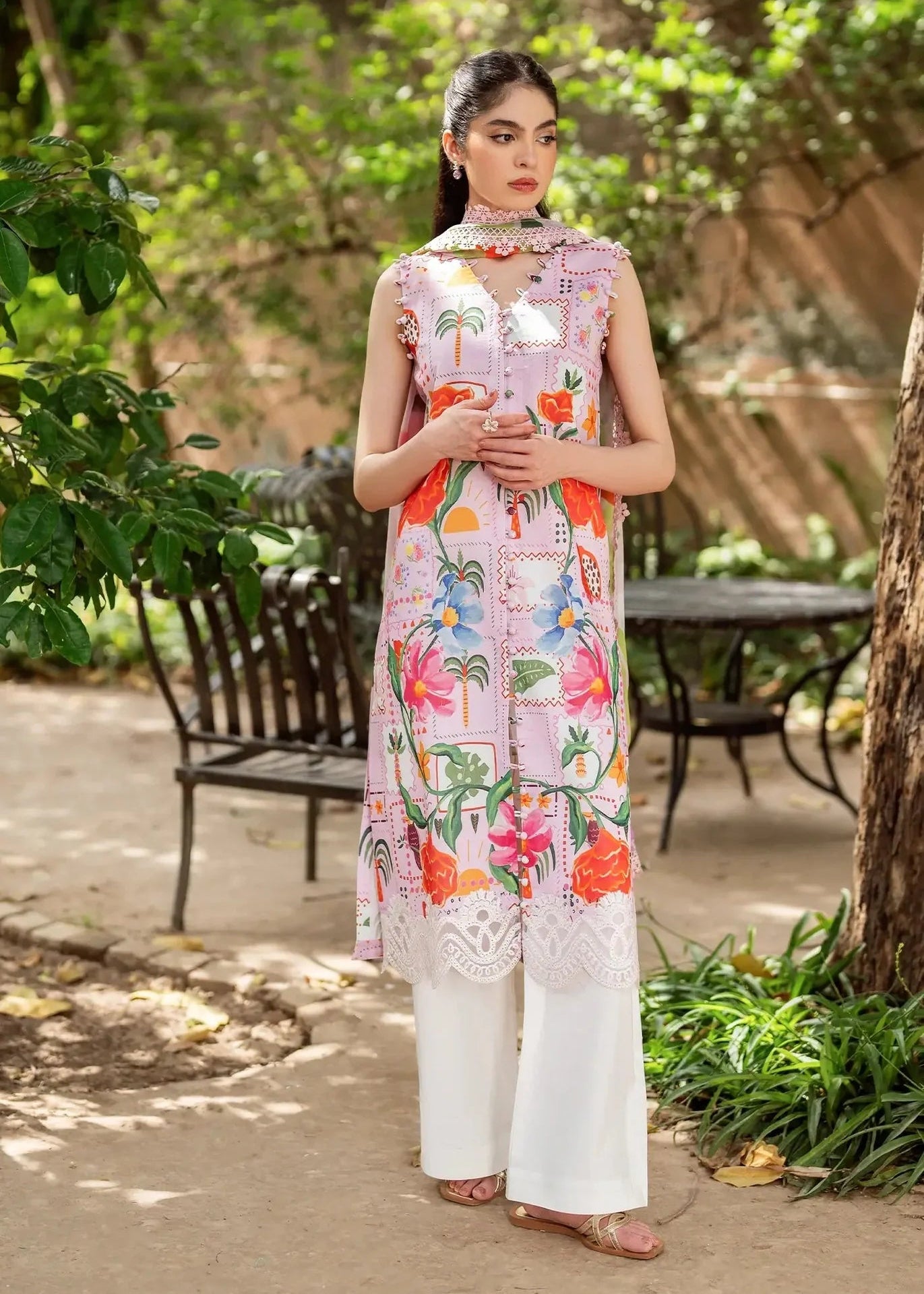 Yakin by Asif Unstitched Lawn Collection - Pastel Bloom - Mirha Fashion