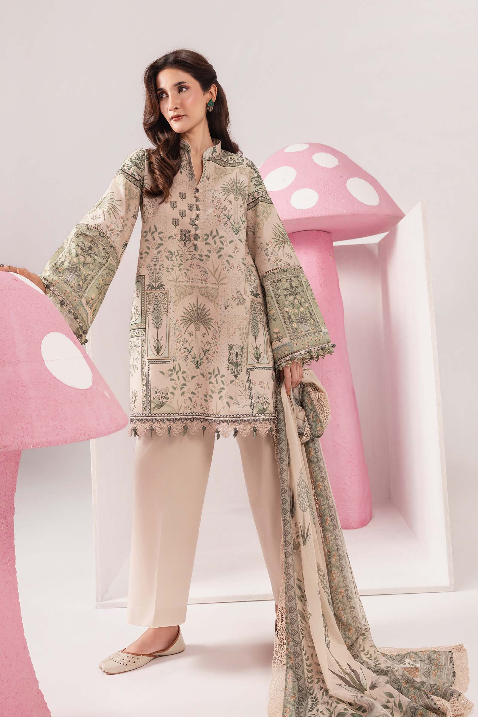 Maria B Mbasic Spring Summer Unstitched Collection | MB-CUSV13-11-A - Mirha Fashion
