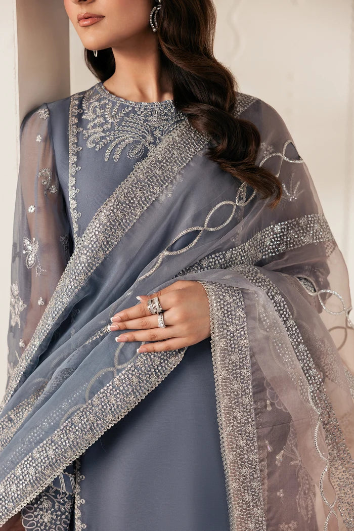 Zarif Bayaan Luxury Chiffon Unstitched Collection | D05 NILMAH